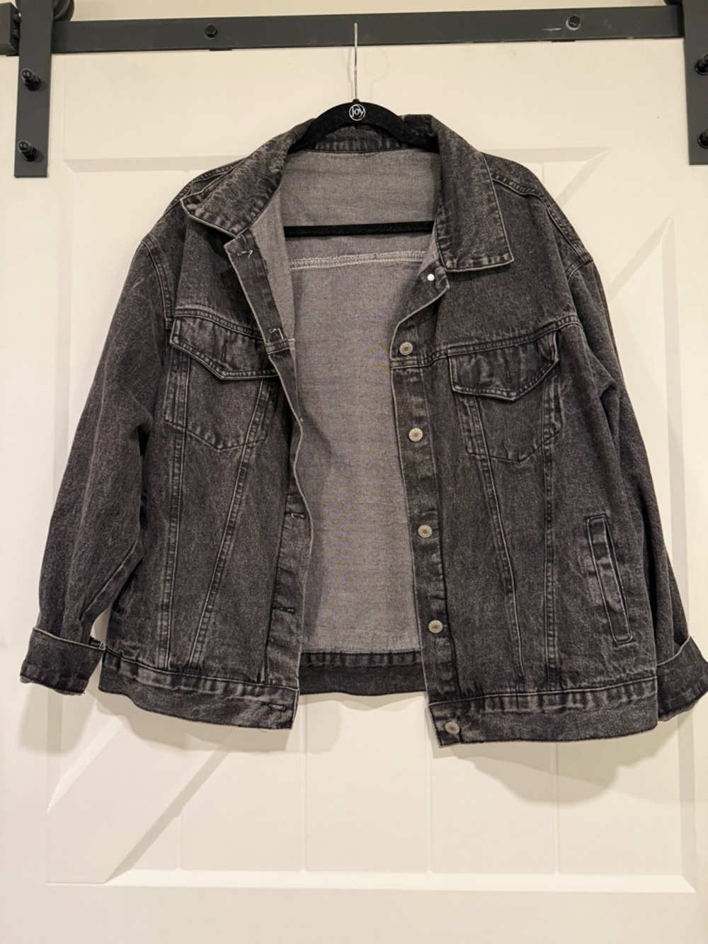 Black Washed Denim Jacket